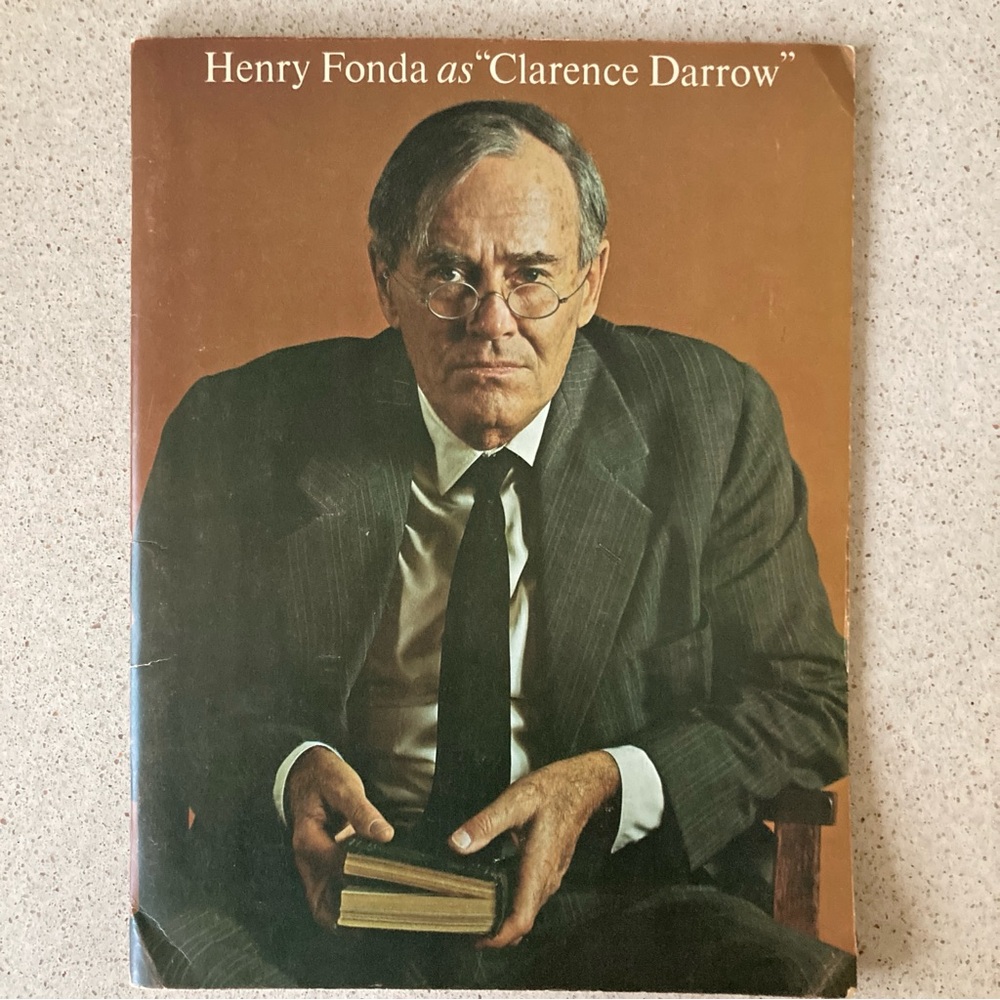 Henry Fonda as "Clarence Darrow" Large Souvenir Program 12X9” 1974 Clipping Inc.